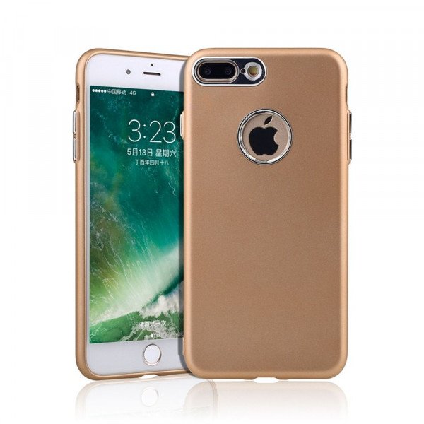 Wholesale iPhone 7 Plus Metallic Style Slim Hybrid Case (Gold)